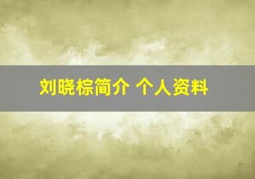 刘晓棕简介 个人资料